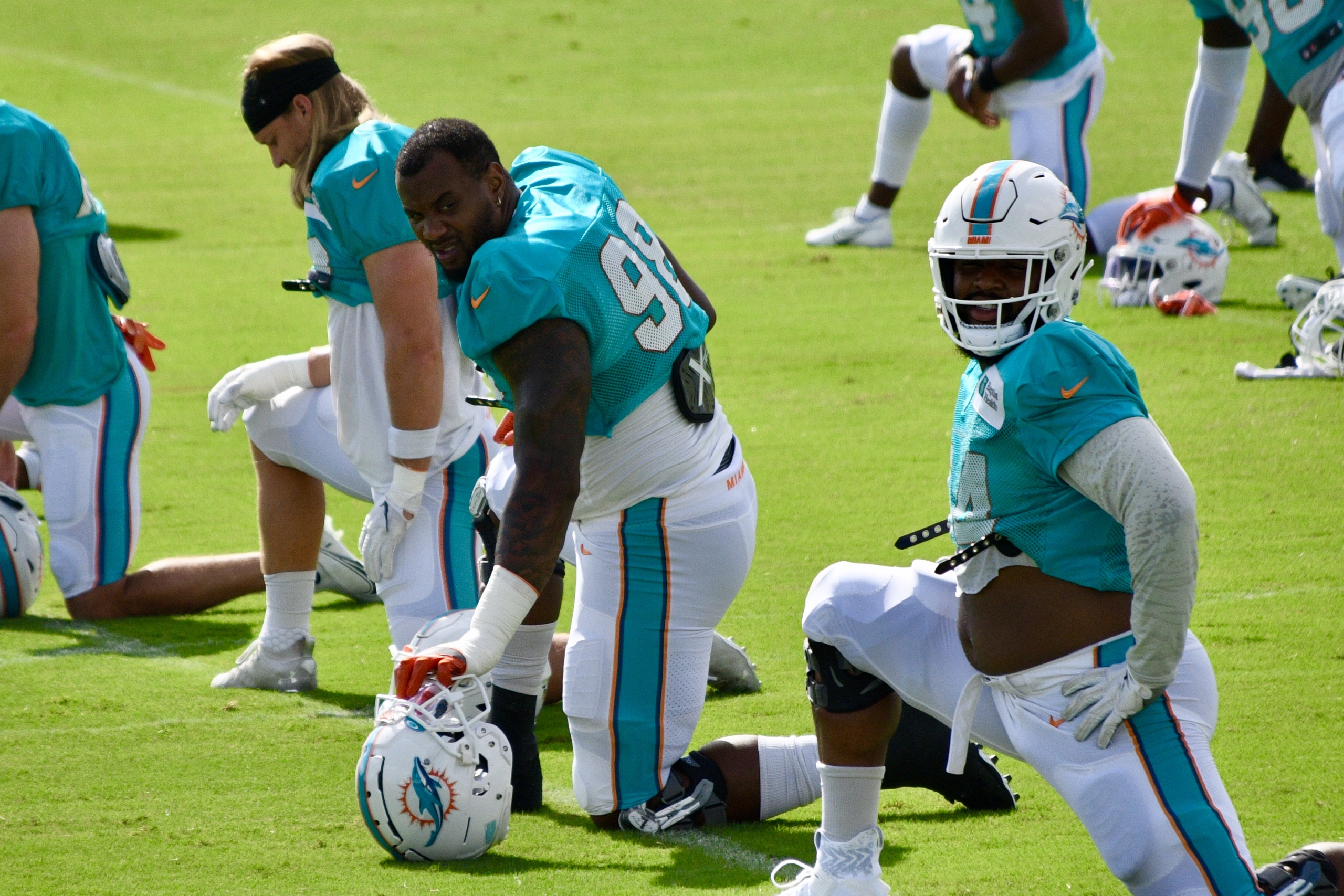 Miami Dolphins Minkah Fitzpatrick and Kiko Alonso prepare to leave News  Photo - Getty Images