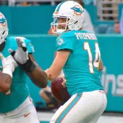 Ryan Fitzpatrick is a worthy role model for Tua Tagovailoa as Dolphins quarterback. (Tony Cappobiano)