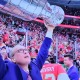 Coach Paul Maurice hoists the Stanley Cup for the first time in his career after the Florida Panthers defeated the Edmonton Oilers in Game 7. (Craig Davis)