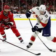 Matthew Tkachuk scored the winning goal for the Panthers in the fourth overtime against Carolina.