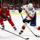 Matthew Tkachuk scored the winning goal for the Panthers in the fourth overtime against Carolina.
